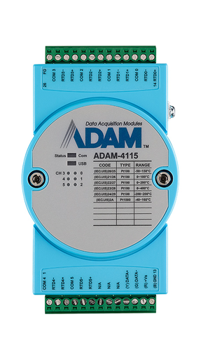 [ADAM-4115-C] Robusto Módulo de Entrada RTD de 6 Canales