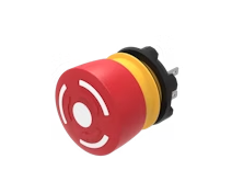 [84-5230.0020] Emergency stop sBotón pulsador parada de emergencia, 1NC+1NO, soldadura/enchufe, anillo interno negrowitch