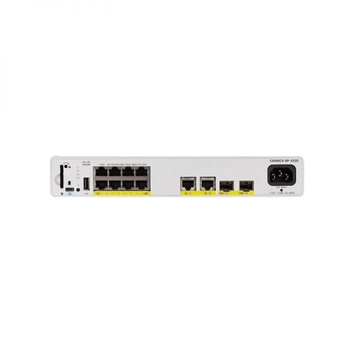 [C9200CX-8P-2X2G-A] Catalyst 9200CX 8-port 1G, 2x10G and 2x1G, PoE+, Network Advantage