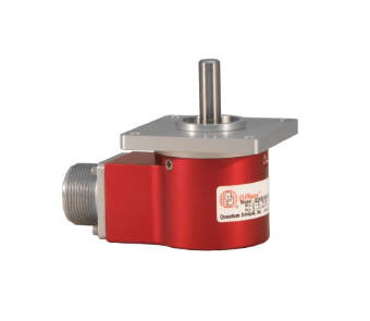 [QDH20-M5-C5-S2-N2500-02-06-01] Optical Rotary Encoder, Mounting Size 25 Flange, Housing Axial Exit 10 Pin, Shaft 0.375", Resolution 2500