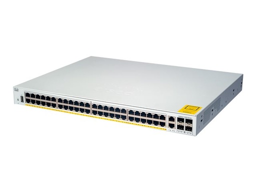 [C1000-48P-4G-L] 48x 10/100/1000 Ethernet PoE+ and 370W PoE budget ports, 4x 1G SFP uplinks