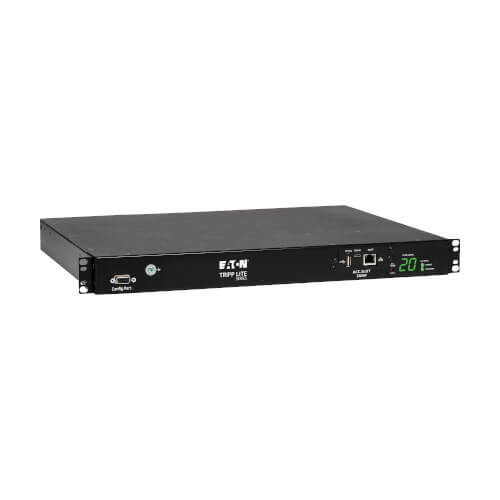 [PDUMH20HVATNET] PDU Monofásico Controlable con Switch de Transferencia Automática 3.8kW, 2 Entradas C20 de 200V ~ 240V, 8 Tomacorrientes C13 y 2 C19, 1U, TAA