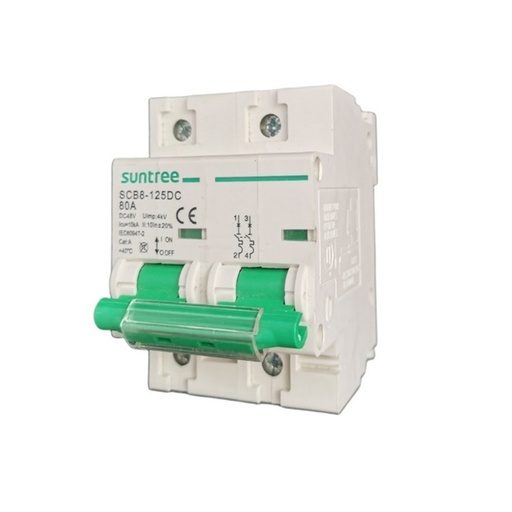 [SCB8-125DC-2P-80A] Interruptor Automático Solar serie SCB8-125, Bipolar, 80A 550V