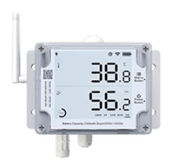 [GS1-AETH1RS] Registrador de datos industrial, basado en la nube para la monitorización de la temperatura, la humedad y la luz ambiental con WiFi y Ethernet