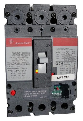 [SELA36AT0030] Molded Case Circuit Breaker Frame, Bolt-On, 30 Amp, 3 Pole, 600 Volt