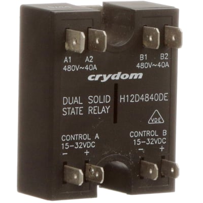 [H12D4840DE] Relé De Estado Solido Para Montaje Industrial, 40A - 480V