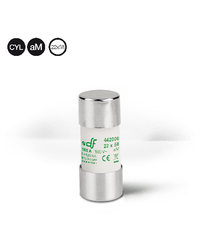 [442240] Fusible DF ELECTRIC curva aM; 40A; 690VAC; 22x58mm con Striker