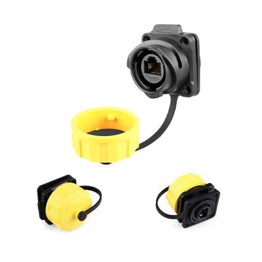 [YM-24-J/RJ45/213/SX-42- 401] Conector Serie YM-24 Adaptador Socket CNLINKO Amarillo