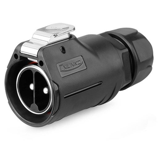 [LP-28-C02PE-21-001] Conector Serie LP-28 Macho 2 Pines Bloqueo CNLINKO