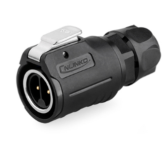 [LP-16-C02PE-21-006A] Conector Serie LP-16 Macho 2 Pines Plug Soldar CNLINKO