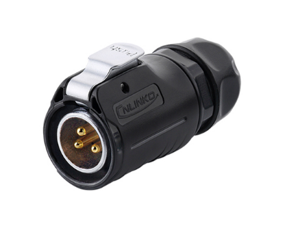 [LP-20-C03PE-21-005A] Conector Serie LP-20 Macho 3 Pines Plug Bloqueo CNLINKO