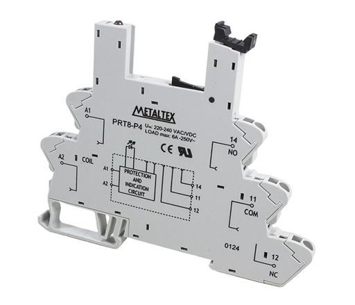 [PRT8-P4] Socket para JZ Relay-Fijación de DIN Rail - Push-in Connection