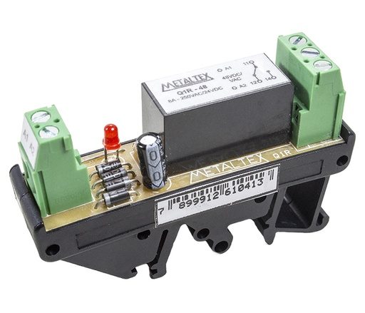 [Q1R-48] Interfaz de Relé 1 Reversible (SPDT) 8A - 48VCA/VCC