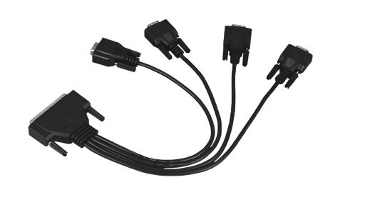 [OPT4A-AE] 30cm Male DB-37 to 4x Male DB9 Cable
