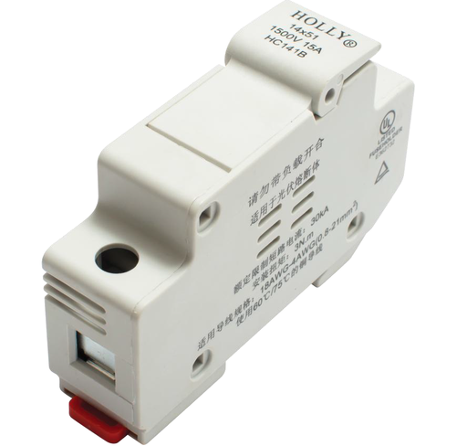 [HC141BU15] Portafusible Holly14x51mm 1500V 15A max.