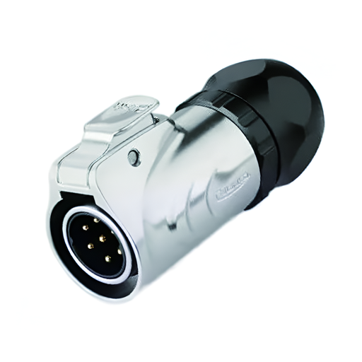[LP-20-C07PE-03-001A] Conector Serie LP-20 Macho 7 Pines Volante Soldadura Metal CNLINKO