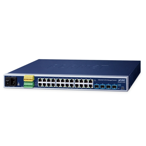 [IGS-4215-24T4X] Industrial L2+ 24-Port 10/100/1000T + 4-Port 10G SFP+ Managed Ethernet Switch Industrial L2+ 24-puerto 10/100/1000T+ 4-puerto 10G SFP+ Switch Ethernet administrado