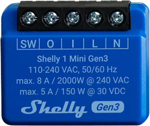 [1 Mini Gen 3] Shelly 1 Mini Gen3