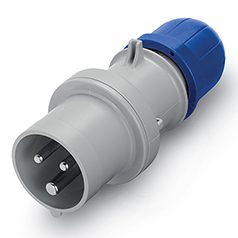 [213.3233] ENCHUFE MACHO VOLANTE 2P+T IP44 32A 6h 200-250V