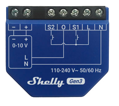 [Dimmer 0/1-10V PM Gen 3] Regulador de intensidad Shelly 0/1-10 V PM Gen3