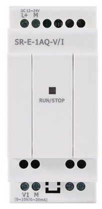 [SR-E-1AQ-V/I] Módulo de Expansión SR-E-1AQ-V/I, 1 Salida Análoga 0-10V o 0-20mA, Alimentación DC12-24V, Rievtech