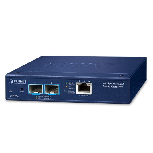[XT-925A] Convertidor de medios gestionado XT-925A de 1 puerto 10G/5G/2.5G/1G/100BASE-T + 2 puertos 10G/1GBASE-X SFP+