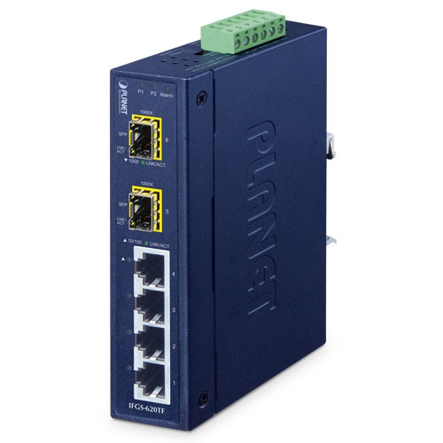 [IFGS-620TF] Conmutador Ethernet de anillo industrial IFGS-620TF de 4 puertos 10/100TX y 2 puertos 1000X SFP