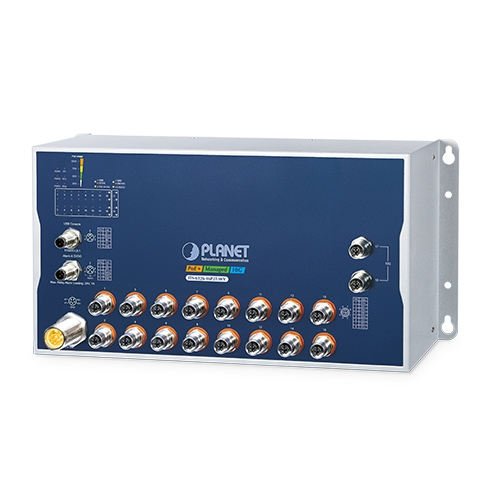 [ITS-6326-16P2T-WV] Conmutador Ethernet gestionado industrial ITS-6326-16P2T-WV L3 de 16 puertos 10/100/1000T 802.3at PoE+ M12 + 2 puertos 10GBASE-T M12