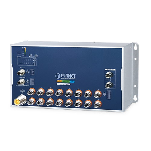 [ITS-6326-16P2TB-WV] Conmutador Ethernet gestionado industrial ITS-6326-16P2TB-WV L3 de 16 puertos 10/100/1000T 802.3at PoE+ M12 + 2 puertos 10GBASE-T M12 con bypass y entrada de voltaje dual de 24-110 VCC