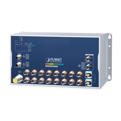 [ITS-6326-16P2TB2XS-WV] Conmutador Ethernet gestionado ITS-6326-16P2TB2XS-WV industrial L3 de 16 puertos 10/100/1000T 802.3at PoE+ M12 + 2 puertos 10GBASE-T M12 Bypass + 2 puertos 10G Q-ODC con entrada de voltaje dual de 24-110 VCC