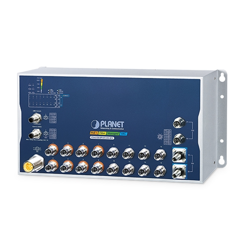 [ITS-6326-8P10T2XS-WV] Conmutador Ethernet gestionado industrial ITS-6326-8P10T2XS-WV L3 de 8 puertos 10/100/1000T 802.3at PoE+ M12 + 8 puertos 10/100/1000T M12 + 2 puertos 10GBASE-T M12 + 2 puertos 10G Q-ODC con entrada de voltaje dual de 24-110 VCC