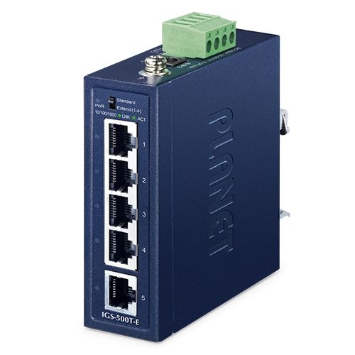 [IGS-500T-E] PLANET IGS-500T-E Switch Industrial Compacto 5 Puertos Gigabit