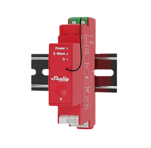 [Wave Pro 1PM LR US] Interruptor inteligente Shelly Wave Pro 1PM, montaje DIN, medición de energía, 110-240 V AC, 16 A, Z-Wave