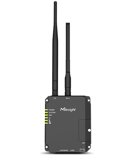 Router industrial UR32S, 4G LTE, 2 LAN/WAN, WiFi, VPN, montaje DIN, Milesight