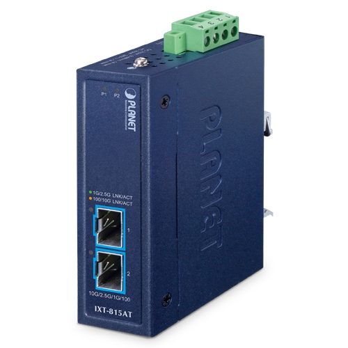 [IXT-815AT] Convertidor de Medios Industrial 2 Puertos 10G/2.5G/1G/100BASE-X SFP+ IXT-815AT PLANET
