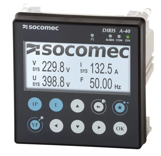Analizador de Redes multifunción PMD Diris A40  RS485 MODBUS 3I 2O- Socomec
