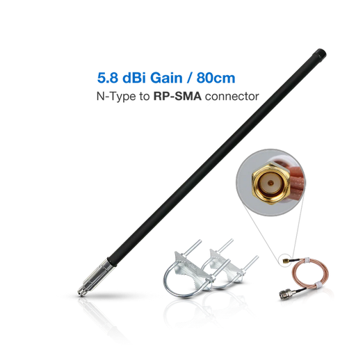 [910081] Antena de fibra de vidrio de 5,8 dBi